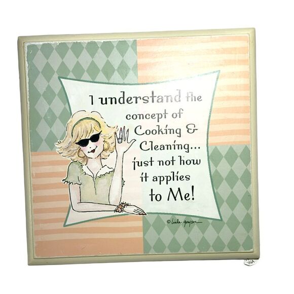 Wooden 8.75” “I understand the concept of  Cooking & Cleaning” Graphic W… - Picture 3 of 10